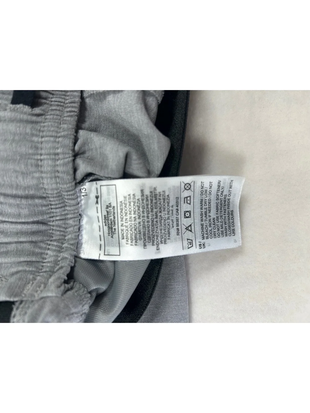 Adidas Gray Athletic Shorts with Black Waistband, Size Small‎